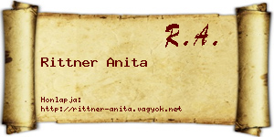 Rittner Anita névjegykártya